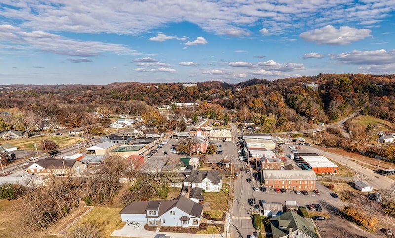 Aerial View of Lynchburg, TN